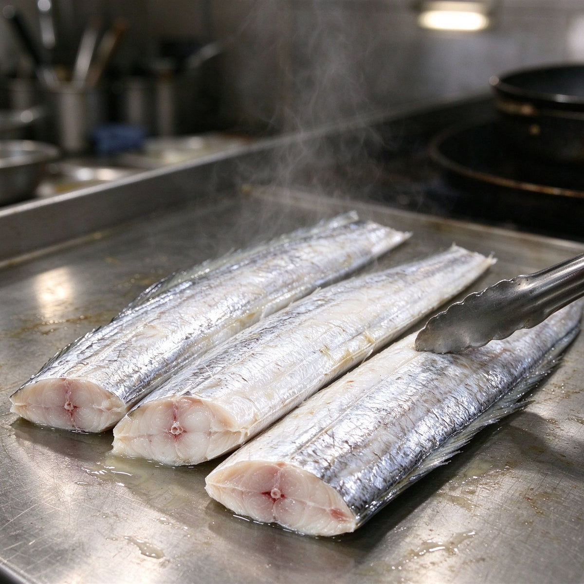 Fresh Cutlassfish Steaks Ready to Cook