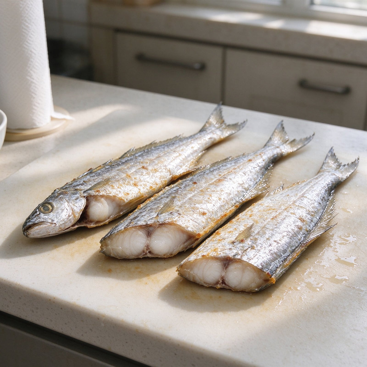 Fresh Cutlassfish Steaks Ready to Cook